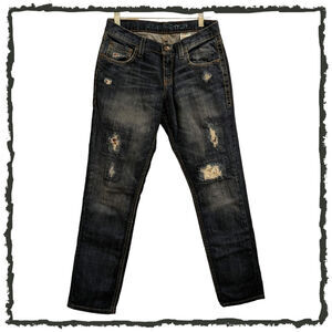 Cruel Girl Rhyon Boyfriend Jeans Distressed Patched Denim Women's Size 1R 28/30